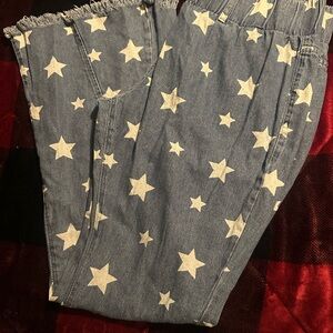 Star-Patterned Blue Jeans